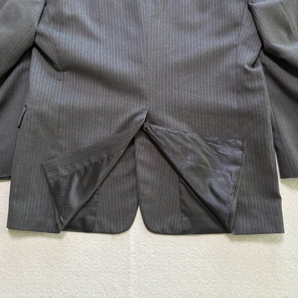 Burberrys Blazer Suit Jacket Sport Coat Gray Pinstripe Size 40R - Picture 15 of 16